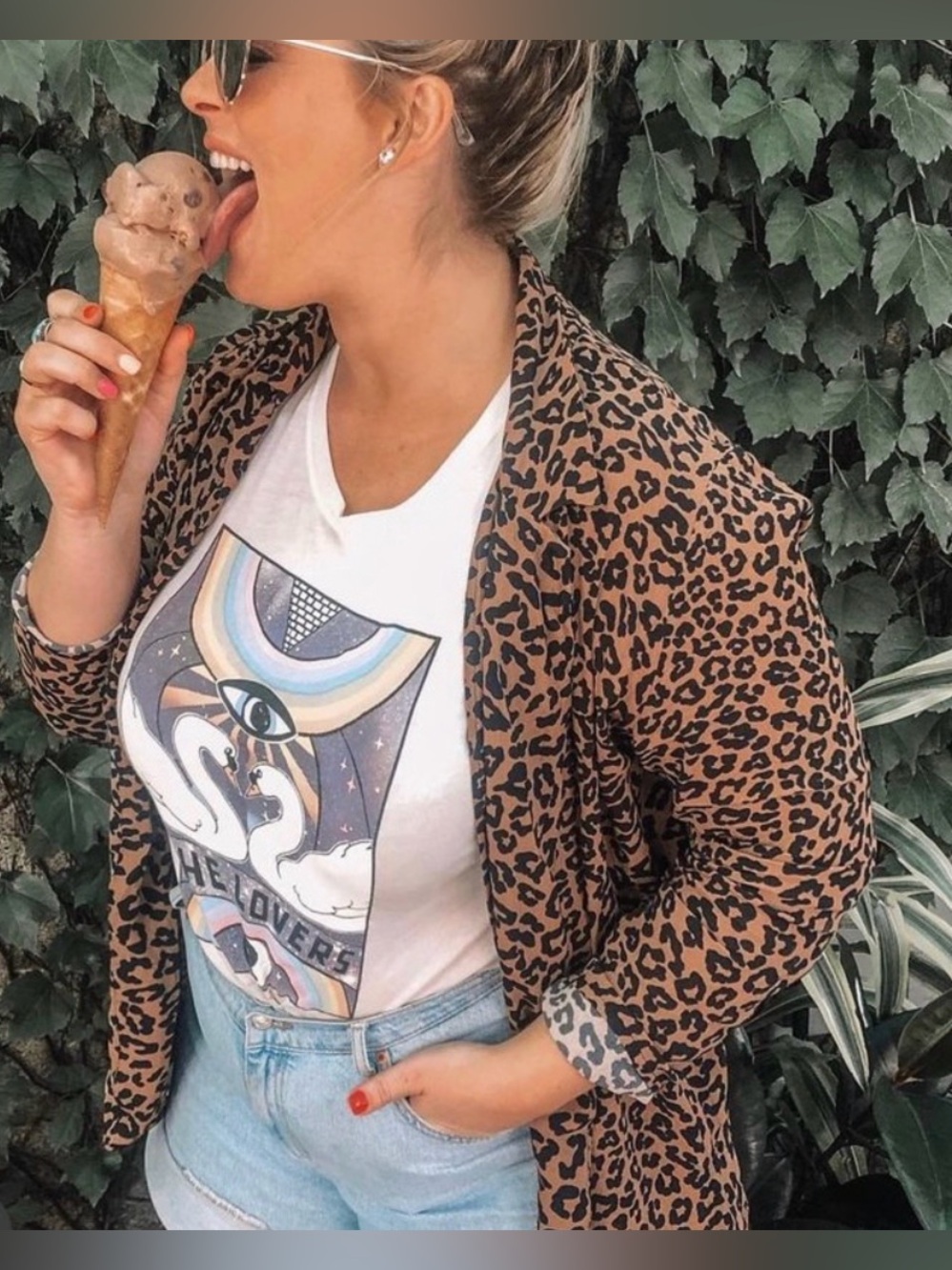 Beach Riot Leopard Lightweight Blazer - Picture 2 of 4